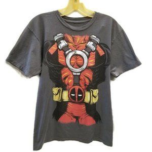 Marvel Deadpool Body Suit Costume T Shirt Gray M